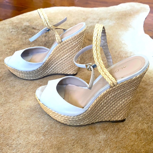 ALDO Wedge Sandals - Raffia - Picture 1 of 9